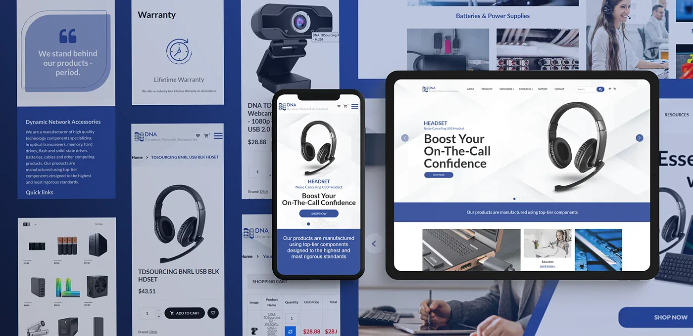 Ecommerce landing page design portfolio preview